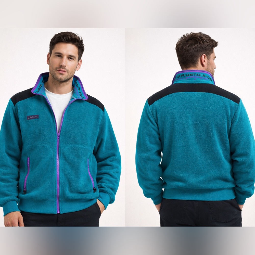 🔥 Vintage 90s Columbia Sportswear Fleece zip up Jacket Medium 🔥